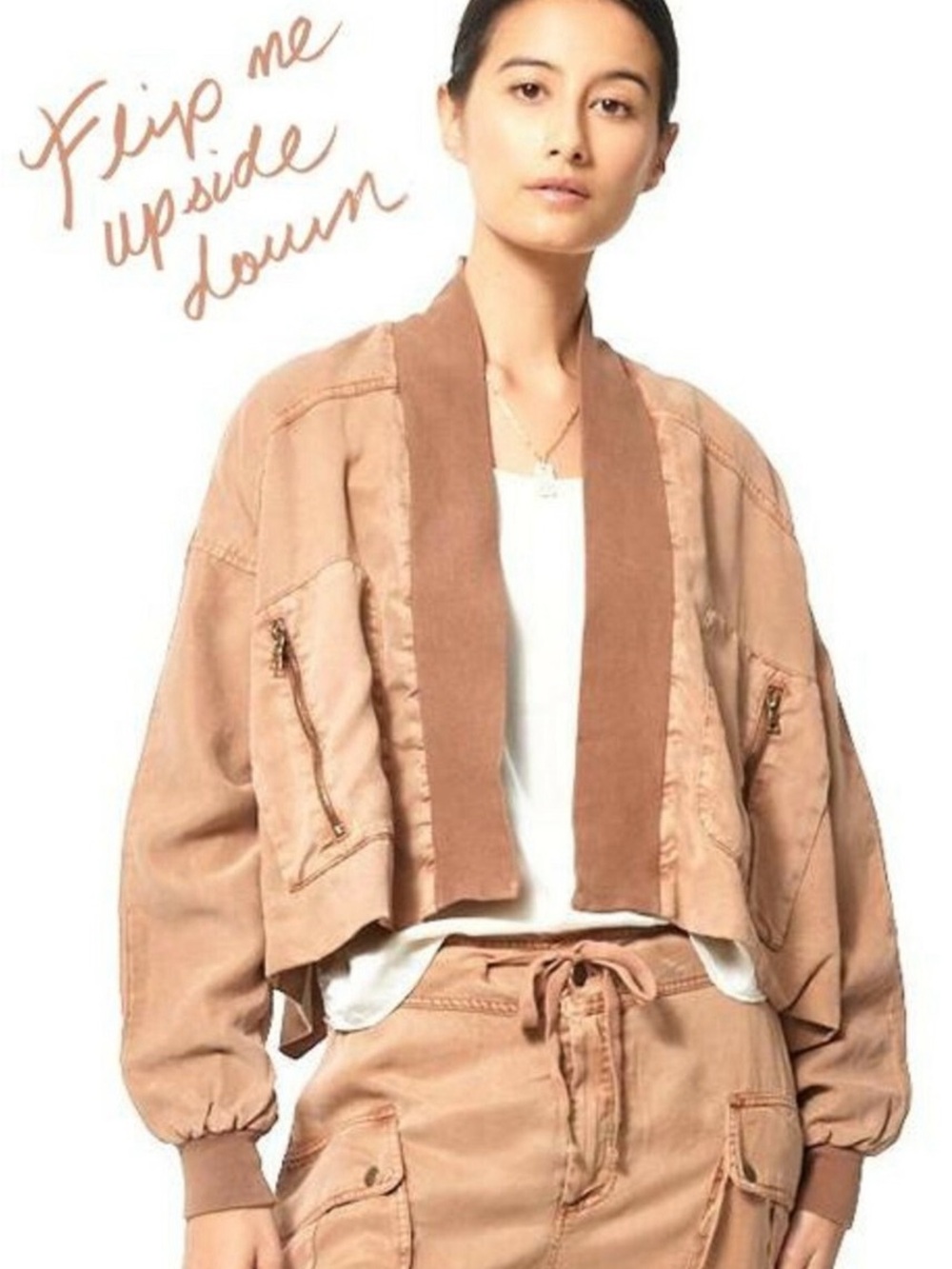Young Fabulous & Broke Rust Brown Bomber Jacket Reversible